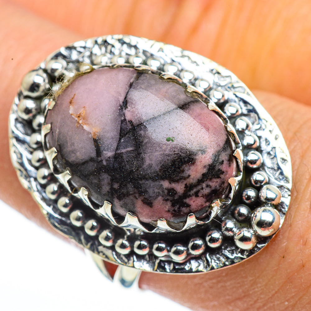 Rhodonite Rings handcrafted by Ana Silver Co - RING44419
