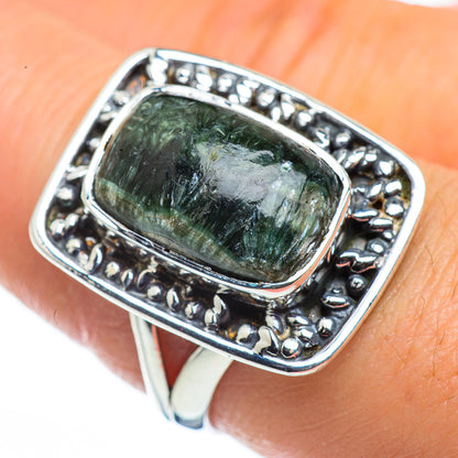 Seraphinite Rings handcrafted by Ana Silver Co - RING44458