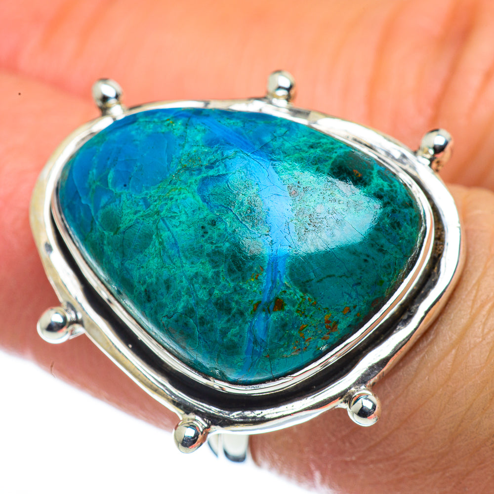 Chrysocolla Rings handcrafted by Ana Silver Co - RING44495