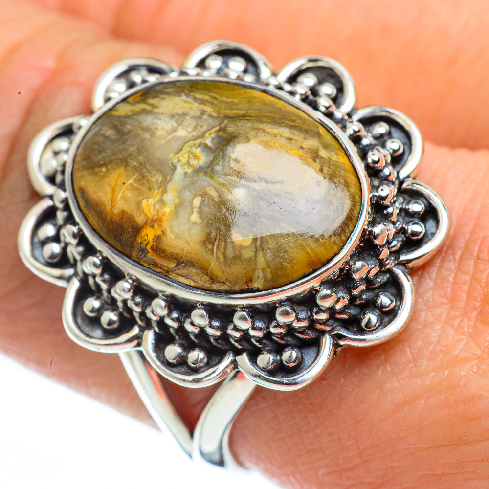 Scenic Dendritic Agate Rings handcrafted by Ana Silver Co - RING44542