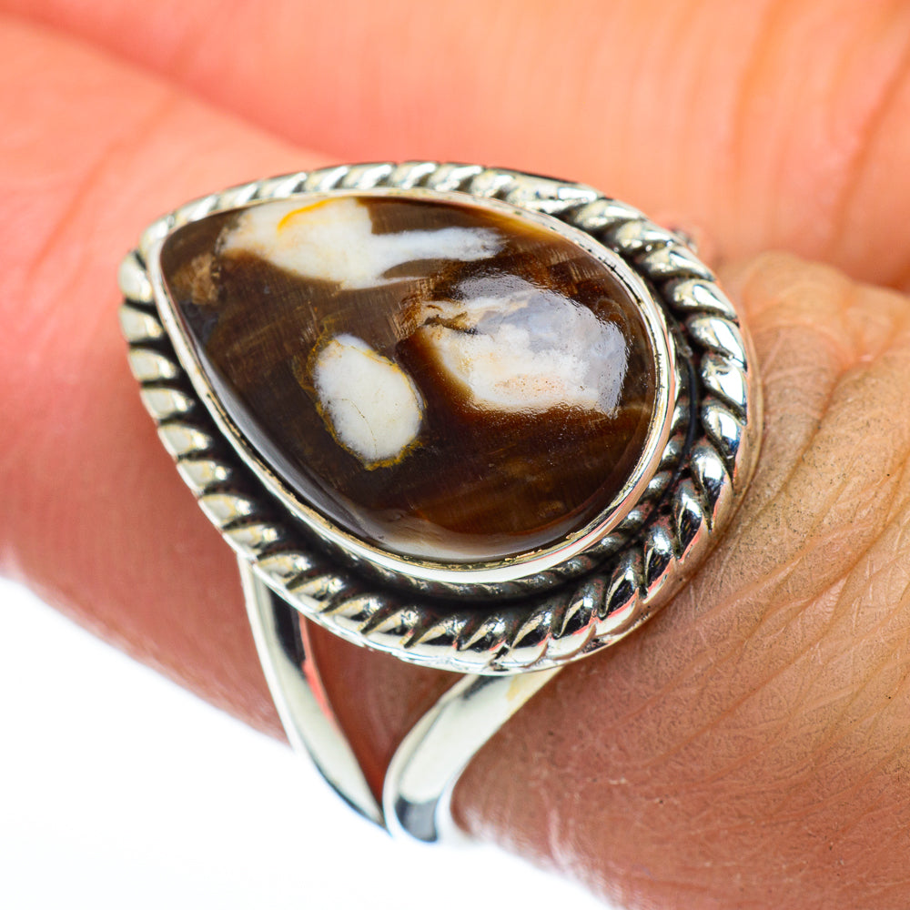 Peanut Wood Jasper Rings handcrafted by Ana Silver Co - RING44544