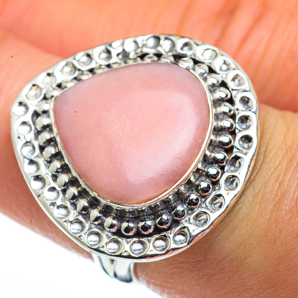 Pink Opal Rings handcrafted by Ana Silver Co - RING44546