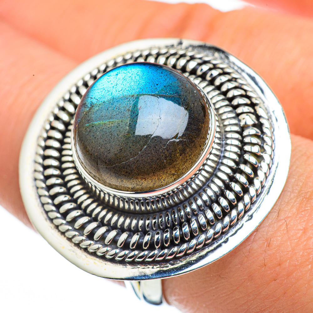Labradorite Rings handcrafted by Ana Silver Co - RING44605