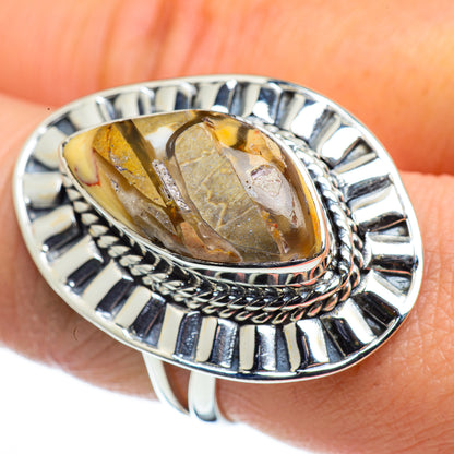 Brecciated Mookaite Rings handcrafted by Ana Silver Co - RING44623