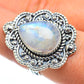 Rainbow Moonstone Rings handcrafted by Ana Silver Co - RING44665