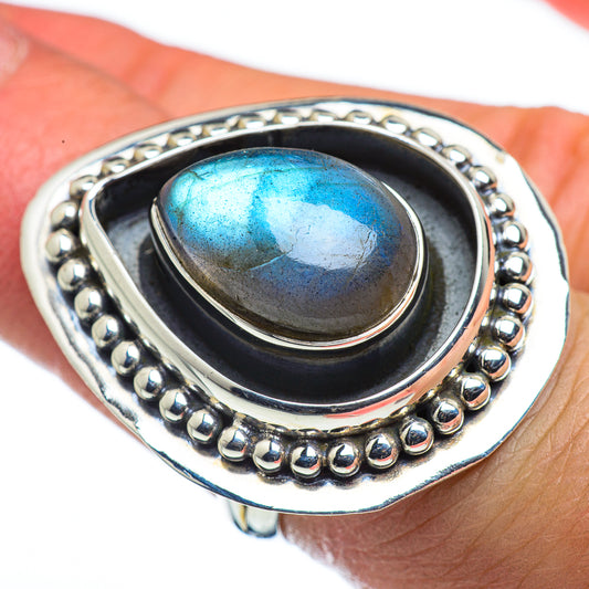 Labradorite Rings handcrafted by Ana Silver Co - RING44668