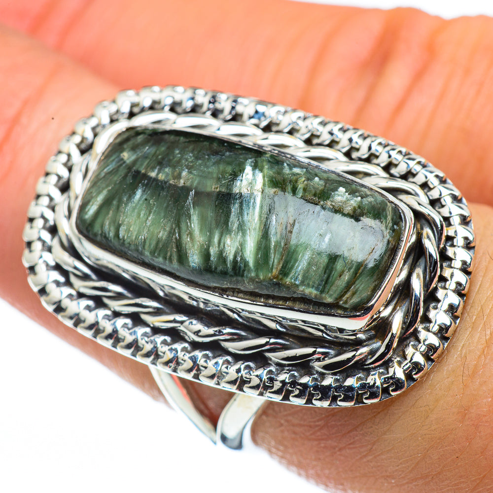 Seraphinite Rings handcrafted by Ana Silver Co - RING44672