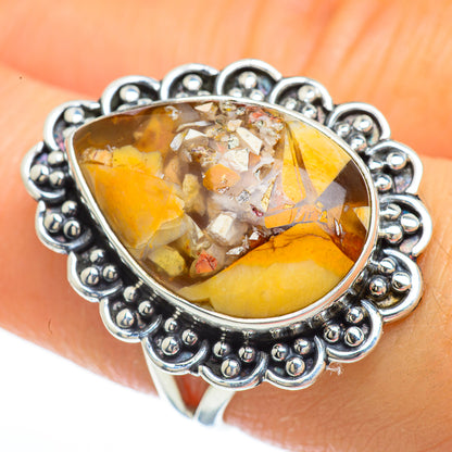 Brecciated Mookaite Rings handcrafted by Ana Silver Co - RING44699