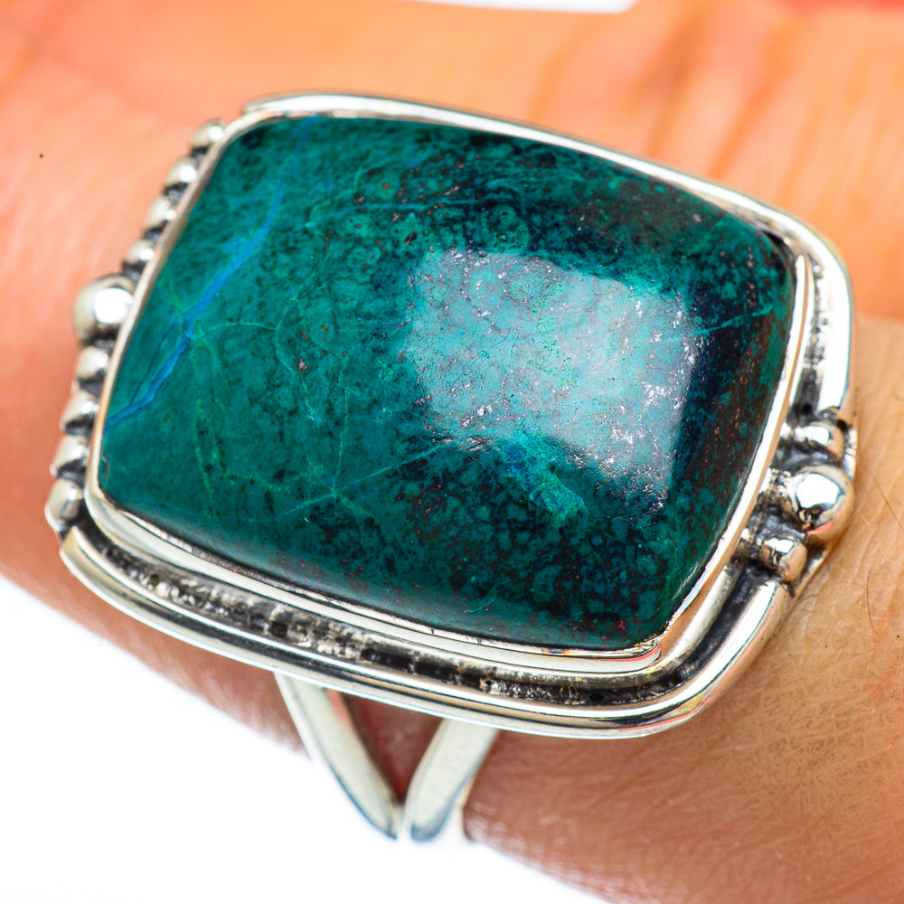 Chrysocolla Rings handcrafted by Ana Silver Co - RING44750