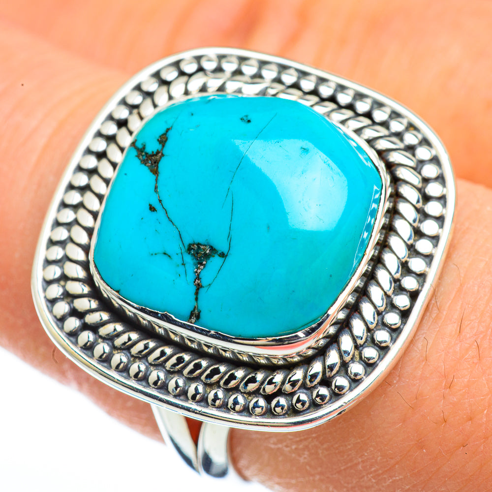 Tibetan Turquoise Rings handcrafted by Ana Silver Co - RING44769