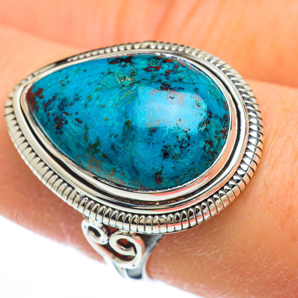 Chrysocolla Rings handcrafted by Ana Silver Co - RING44773