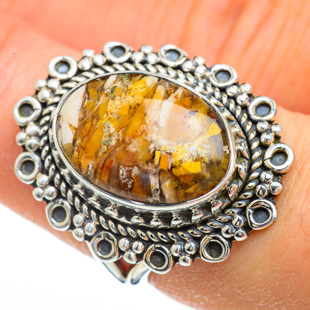 Brecciated Mookaite Rings handcrafted by Ana Silver Co - RING44781