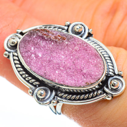 Cobalto Calcite Druzy Rings handcrafted by Ana Silver Co - RING44782