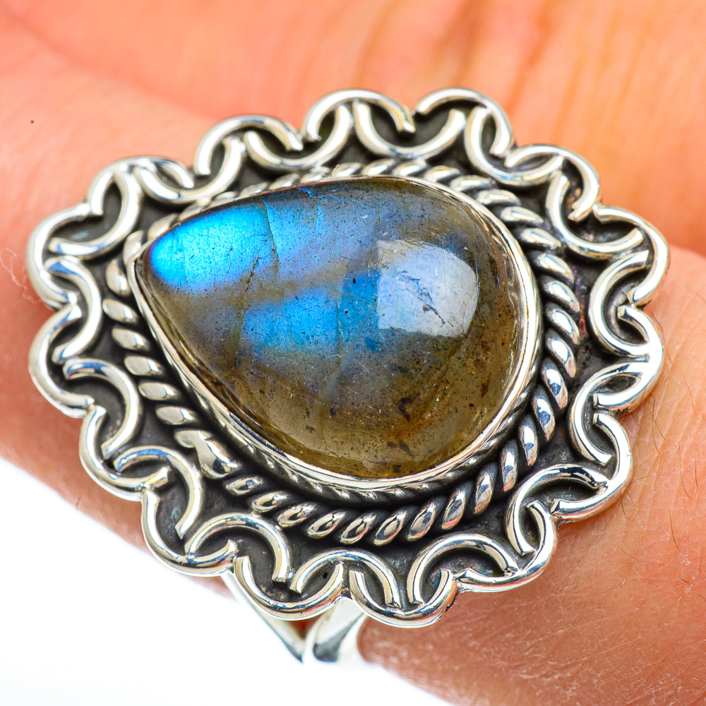 Labradorite Rings handcrafted by Ana Silver Co - RING44825