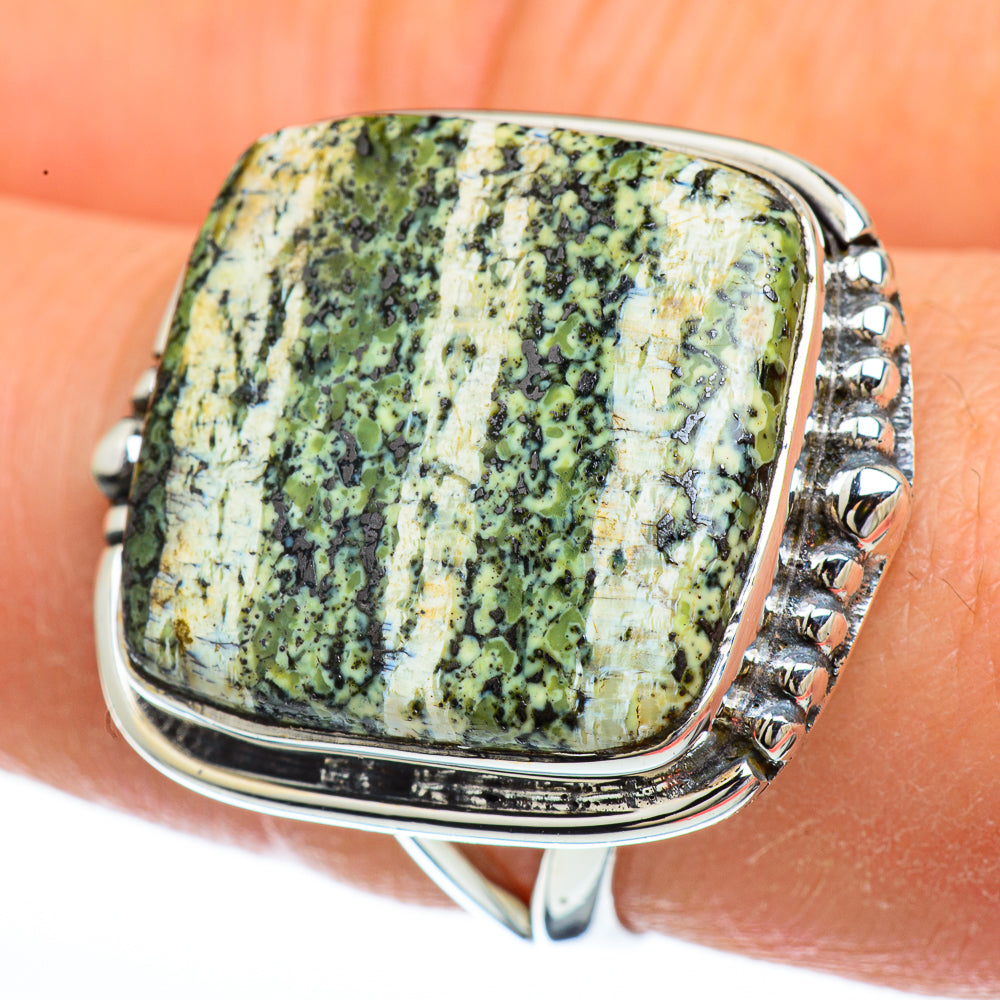 Lizard Jasper Rings handcrafted by Ana Silver Co - RING44830