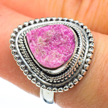 Cobalto Calcite Druzy Rings handcrafted by Ana Silver Co - RING44834