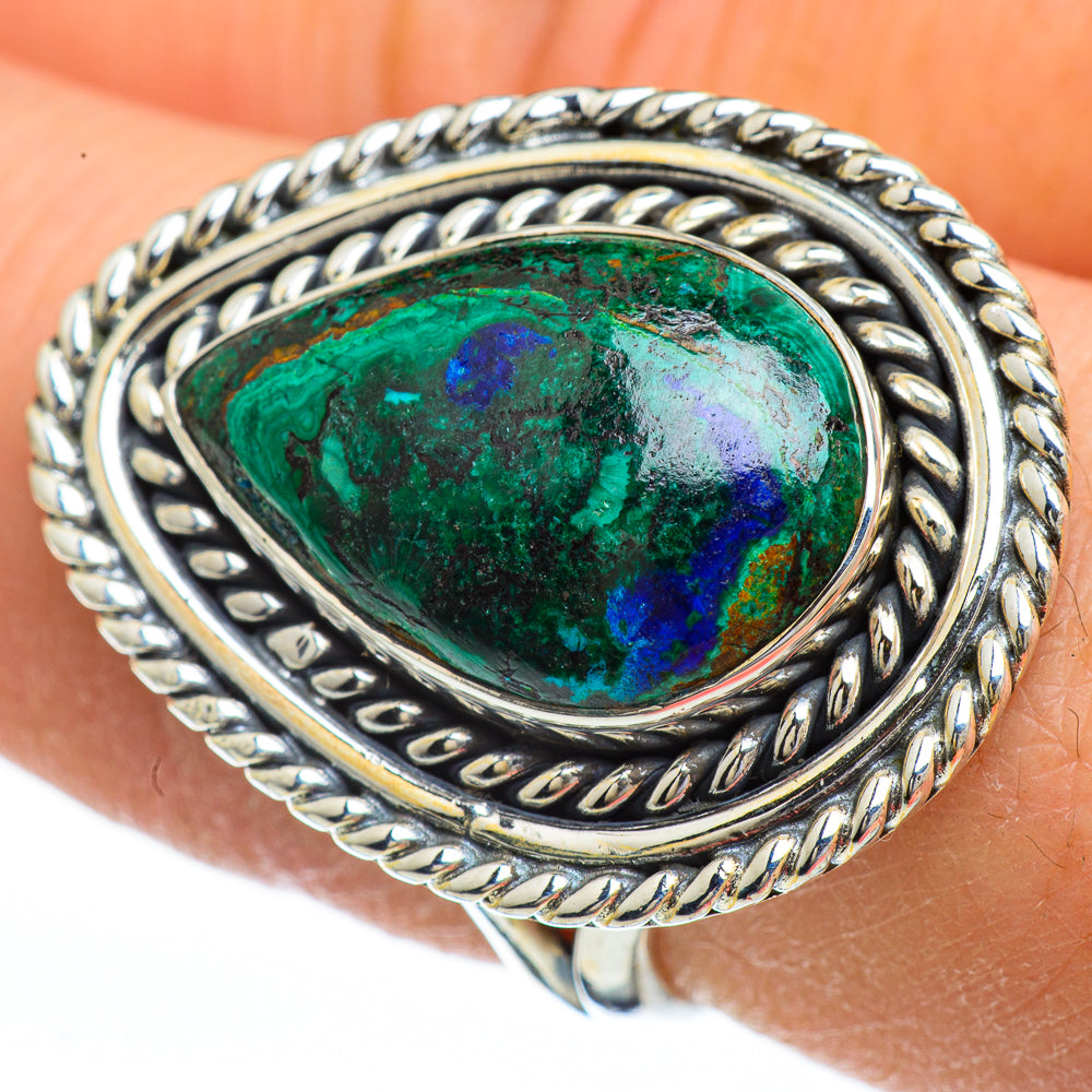 Chrysocolla Rings handcrafted by Ana Silver Co - RING44844