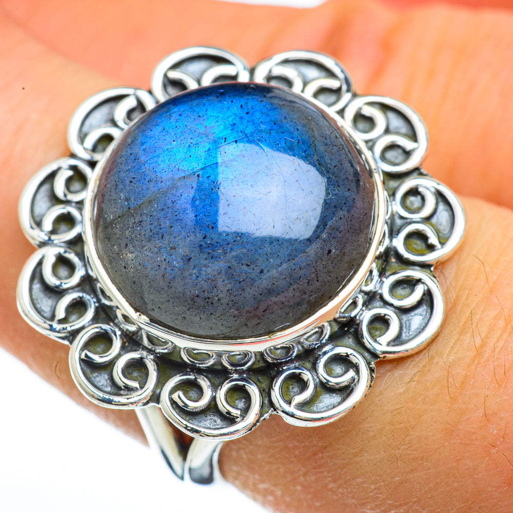 Labradorite Rings handcrafted by Ana Silver Co - RING44862