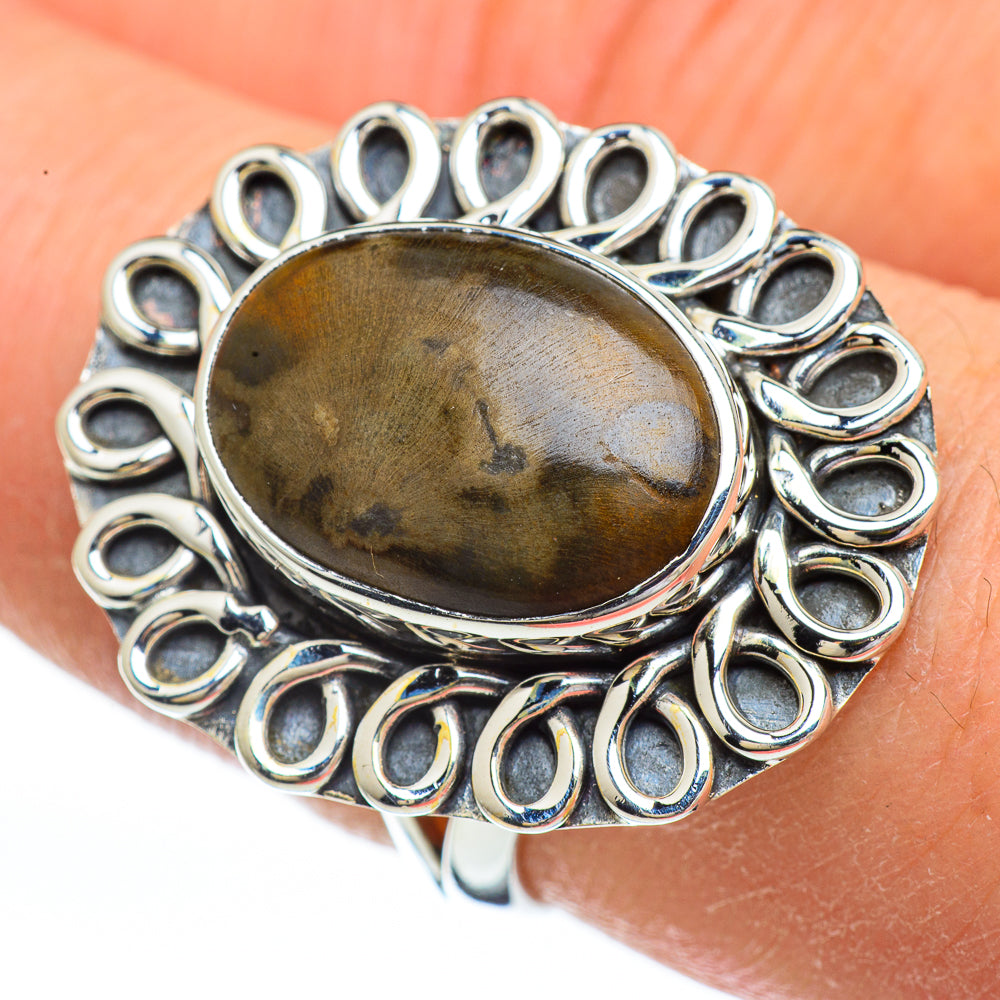 Petrified Wood Rings handcrafted by Ana Silver Co - RING44890