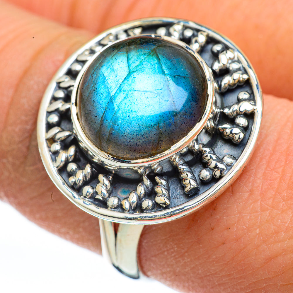 Labradorite Rings handcrafted by Ana Silver Co - RING44902