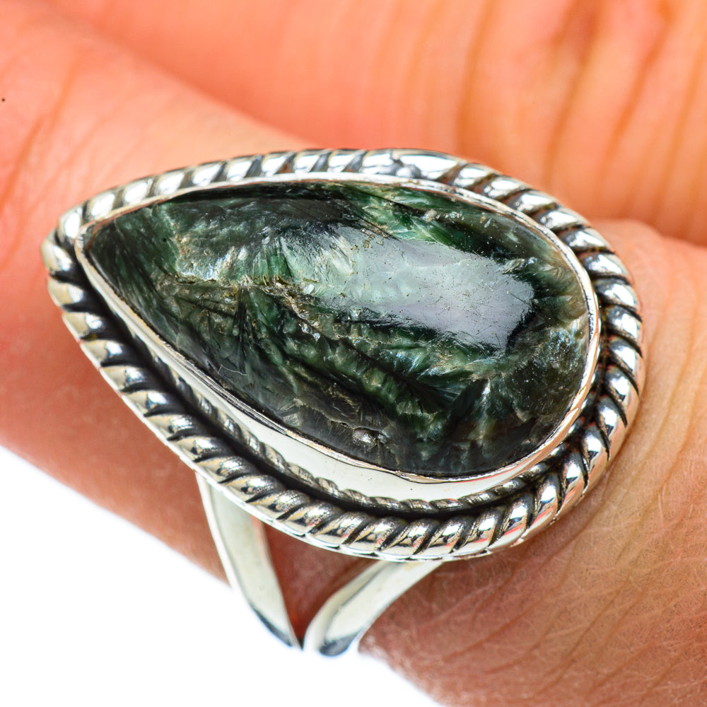 Seraphinite Rings handcrafted by Ana Silver Co - RING44906