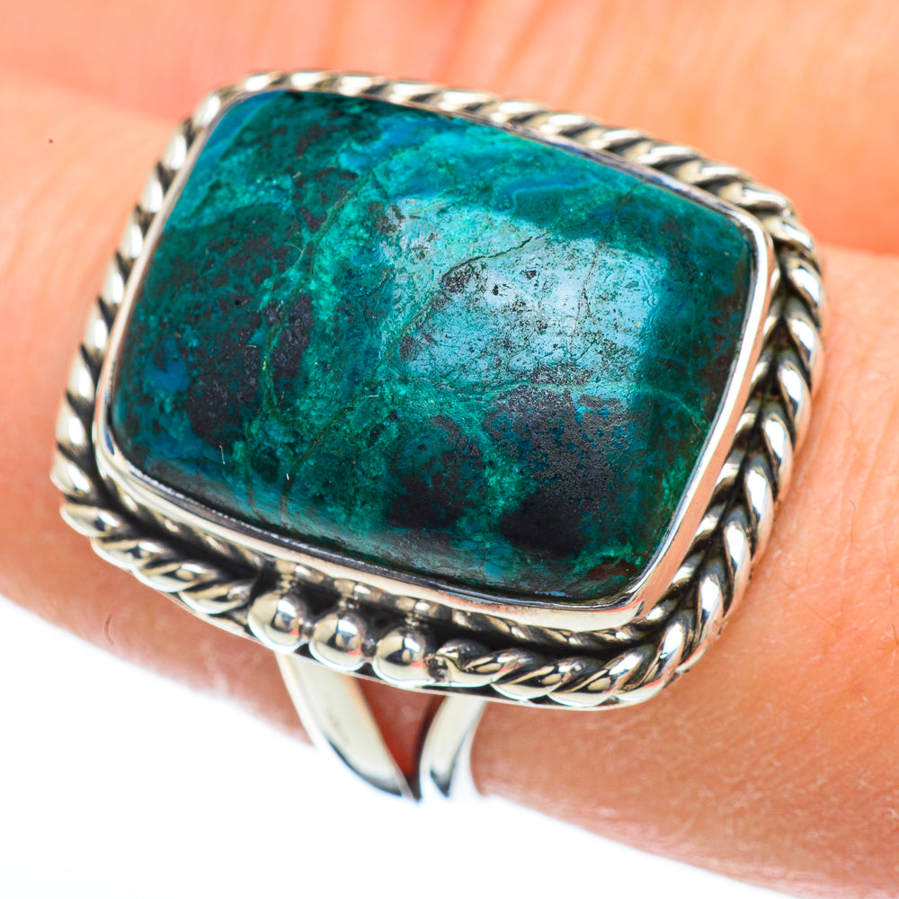 Chrysocolla Rings handcrafted by Ana Silver Co - RING44932
