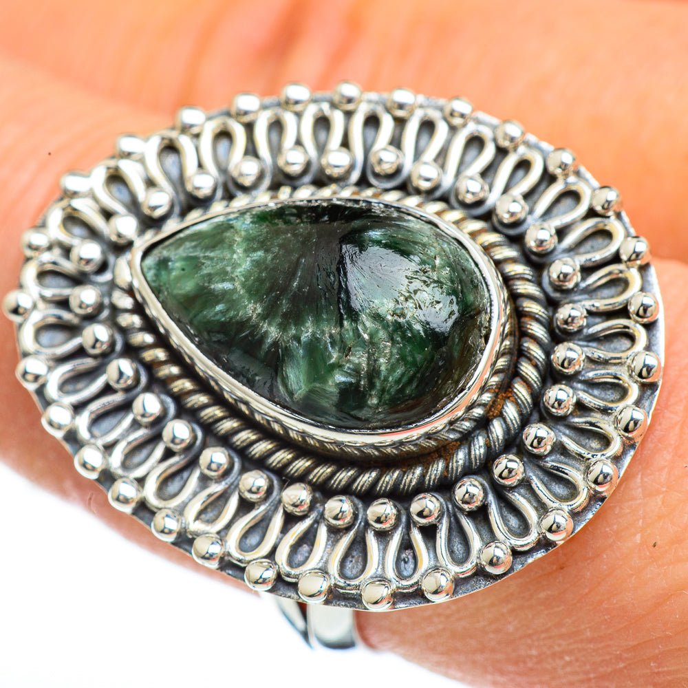 Seraphinite Rings handcrafted by Ana Silver Co - RING45002