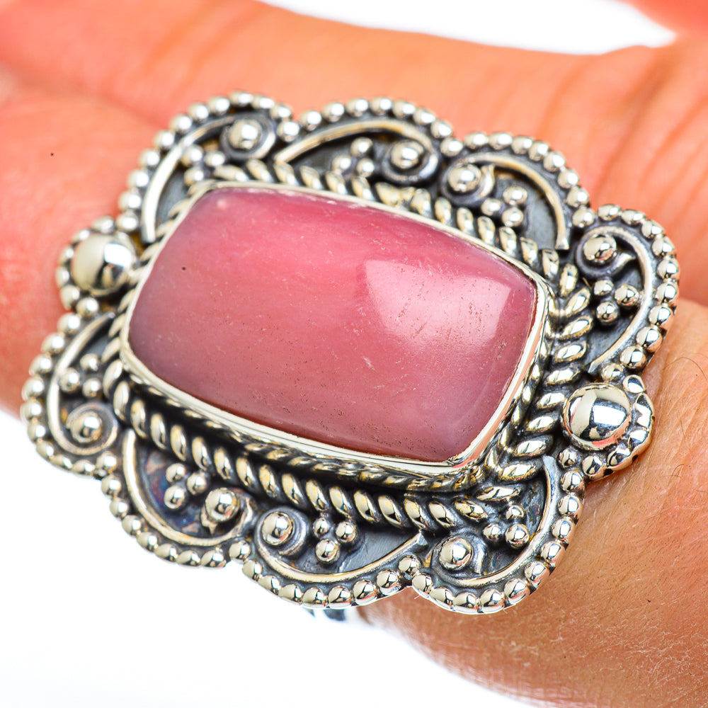 Pink Opal Rings handcrafted by Ana Silver Co - RING45018