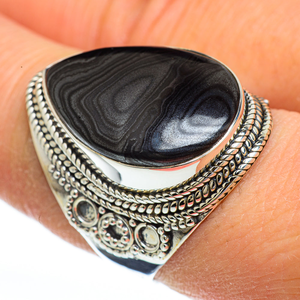 Psilomelane Rings handcrafted by Ana Silver Co - RING45024