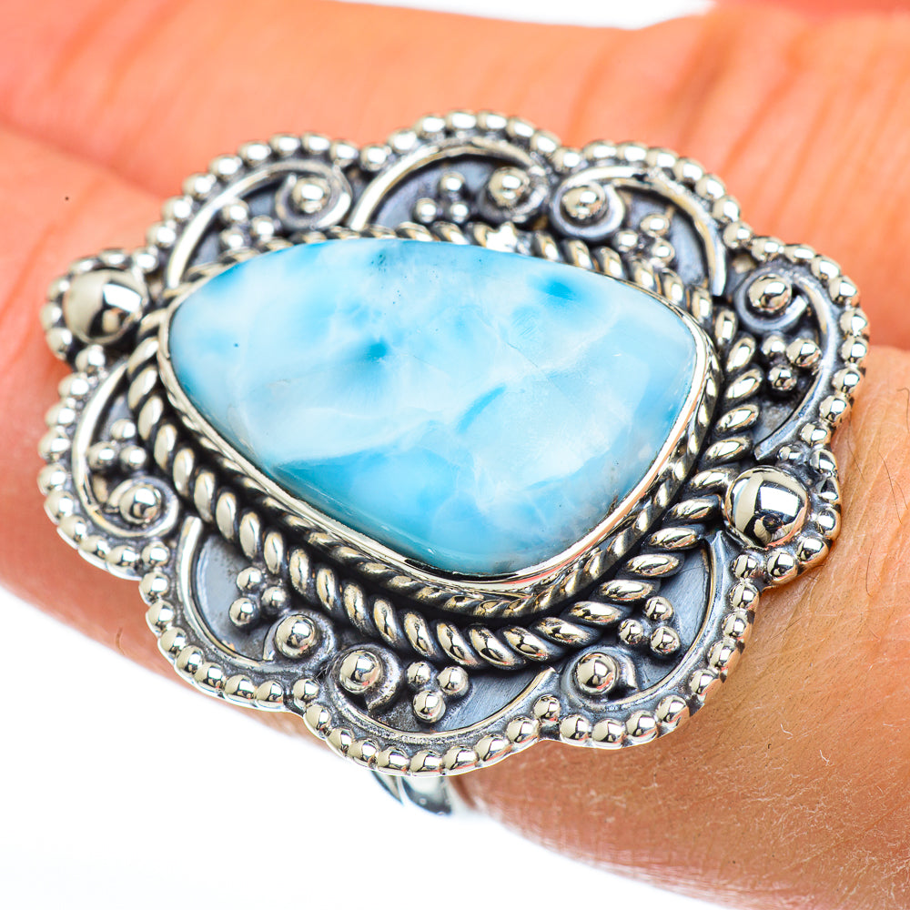 Larimar Rings handcrafted by Ana Silver Co - RING45050