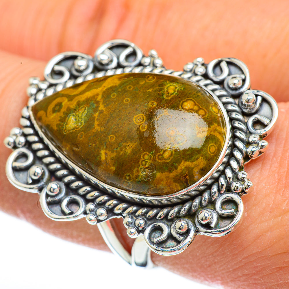 Ocean Jasper Rings handcrafted by Ana Silver Co - RING45075