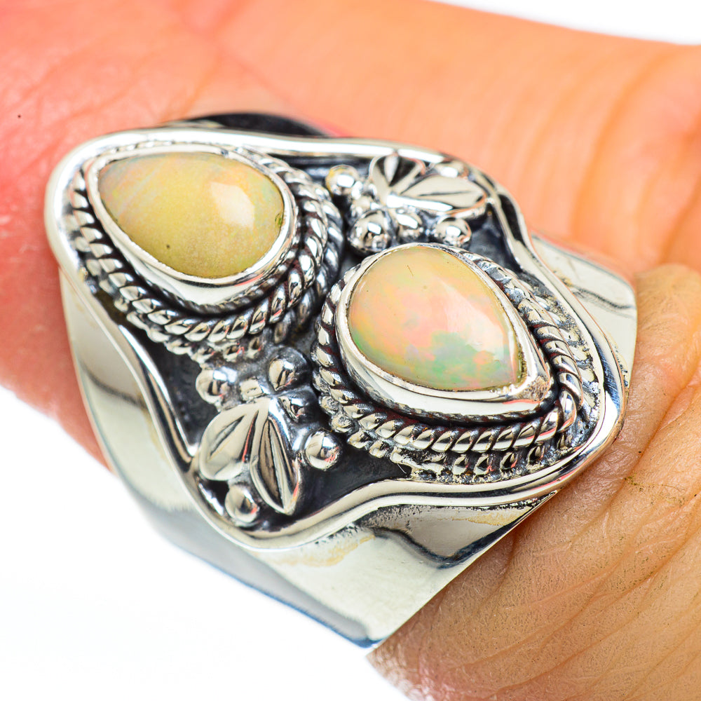 Ethiopian Opal Rings handcrafted by Ana Silver Co - RING45143