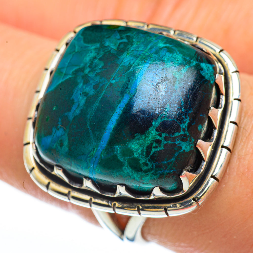 Chrysocolla Rings handcrafted by Ana Silver Co - RING45153
