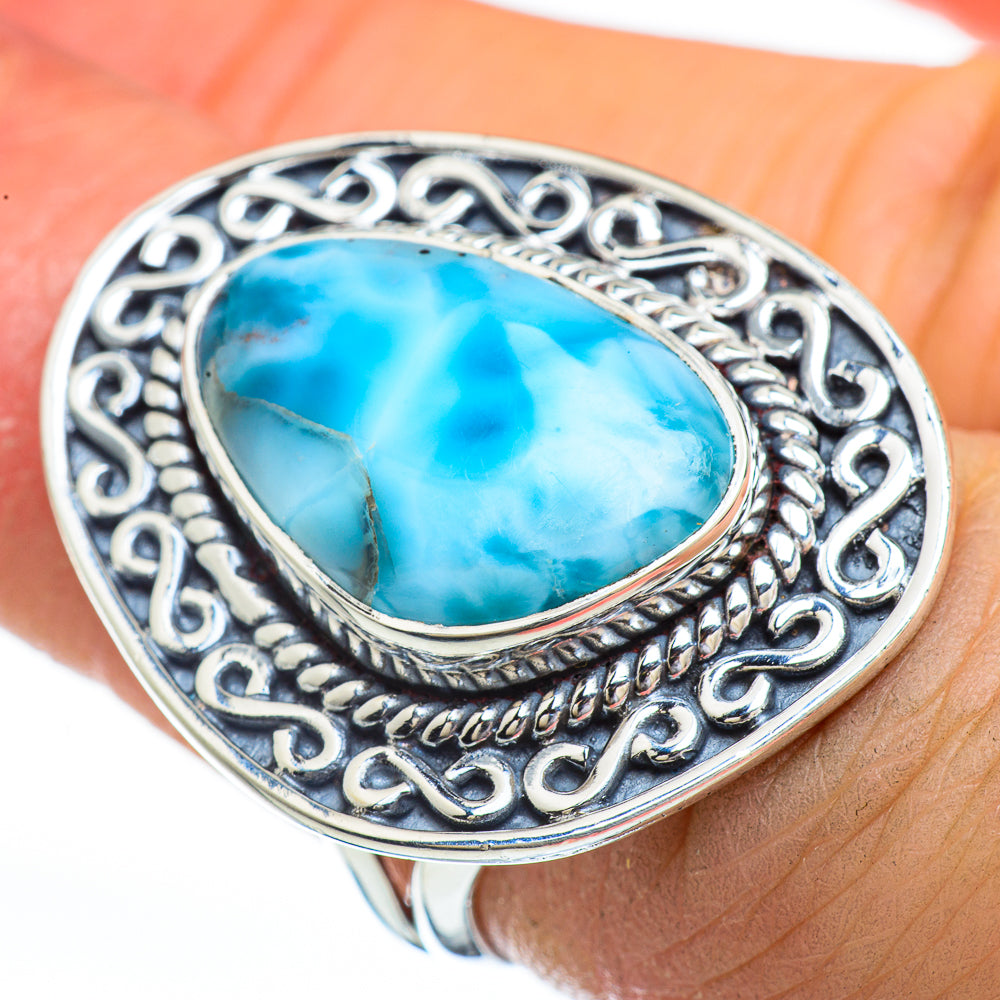 Larimar Rings handcrafted by Ana Silver Co - RING45176