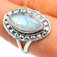 Rainbow Moonstone Rings handcrafted by Ana Silver Co - RING45195