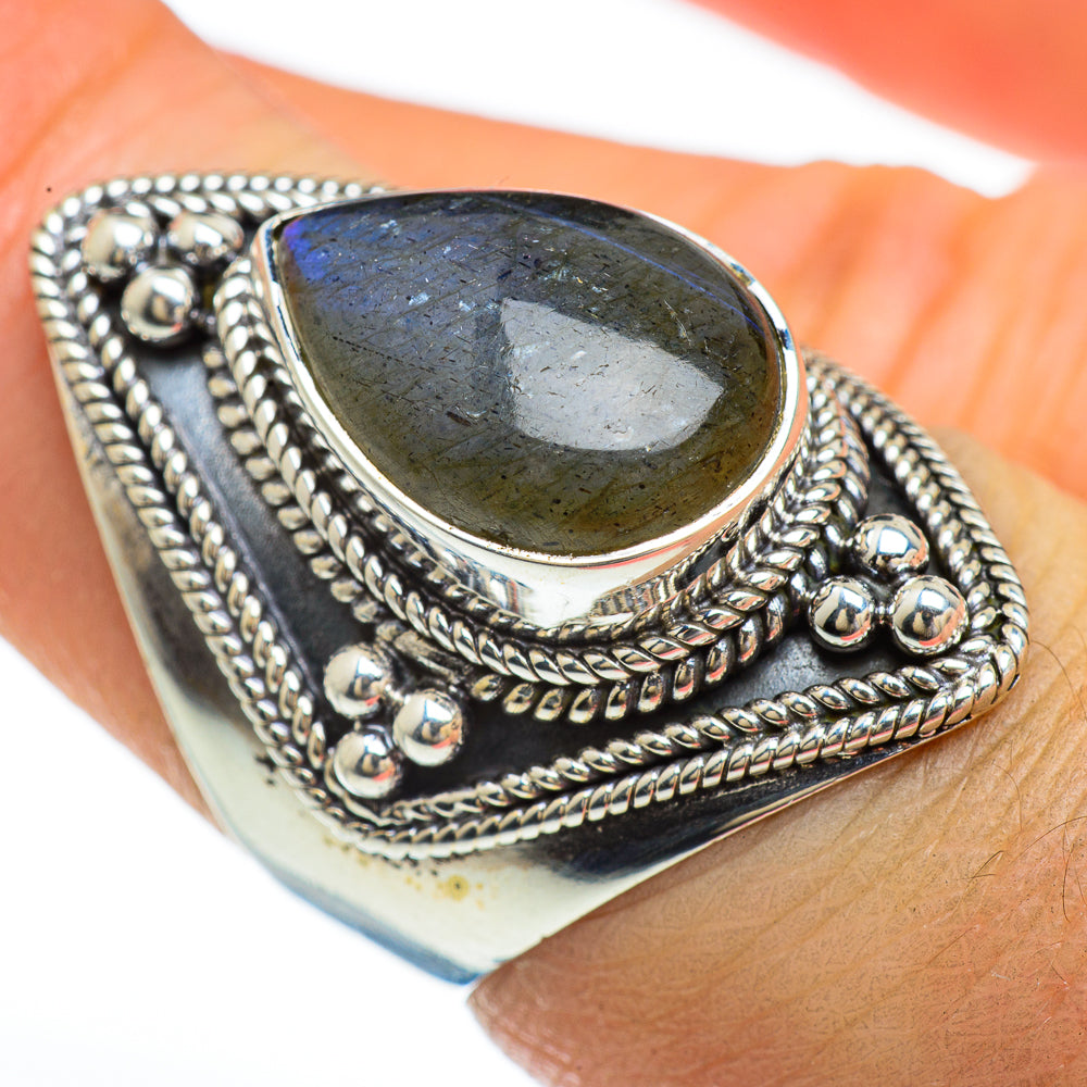 Labradorite Rings handcrafted by Ana Silver Co - RING45200