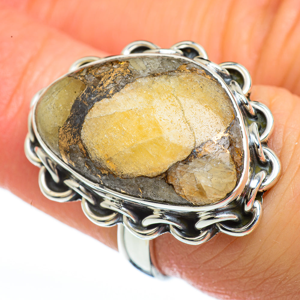 Copper Yellow Agate Rings handcrafted by Ana Silver Co - RING45210