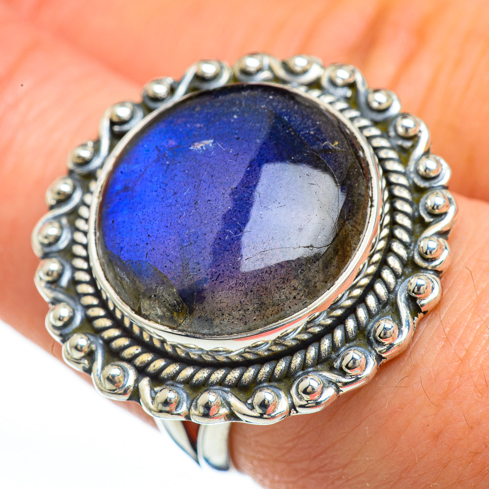 Labradorite Rings handcrafted by Ana Silver Co - RING45224