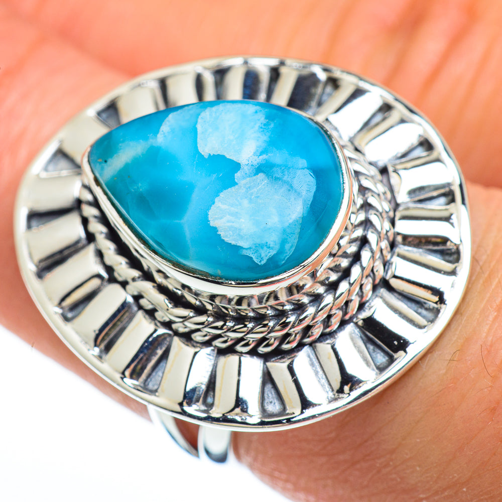 Larimar Rings handcrafted by Ana Silver Co - RING45251