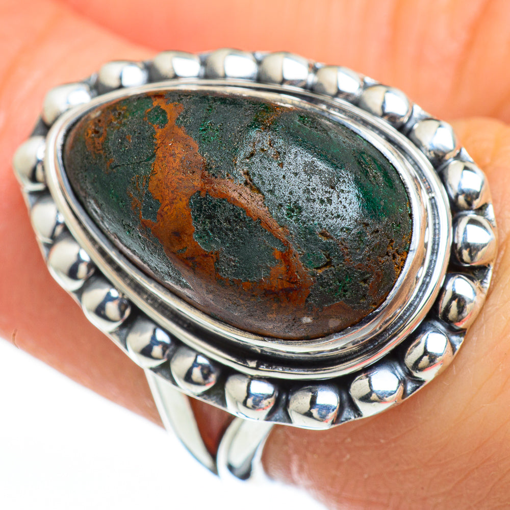 Chrysocolla Rings handcrafted by Ana Silver Co - RING45276