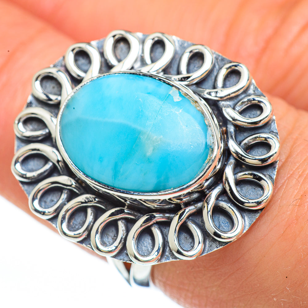 Larimar Rings handcrafted by Ana Silver Co - RING45303