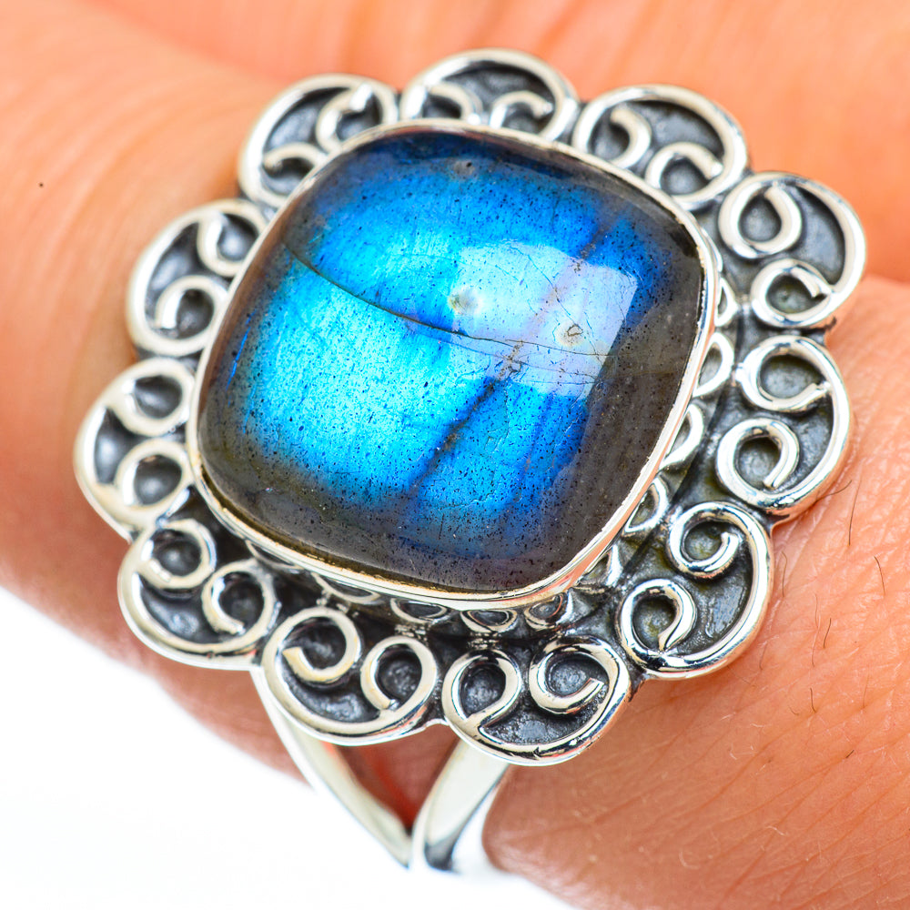 Labradorite Rings handcrafted by Ana Silver Co - RING45304