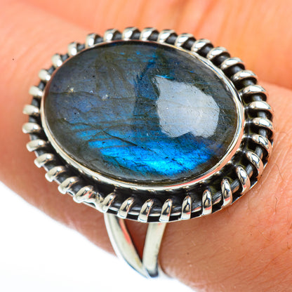Labradorite Rings handcrafted by Ana Silver Co - RING45330