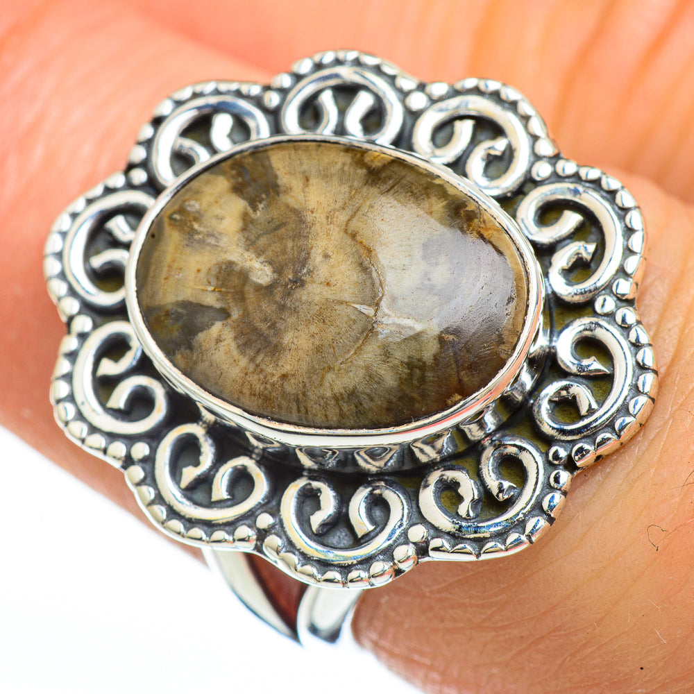 Petrified Wood Rings handcrafted by Ana Silver Co - RING45336