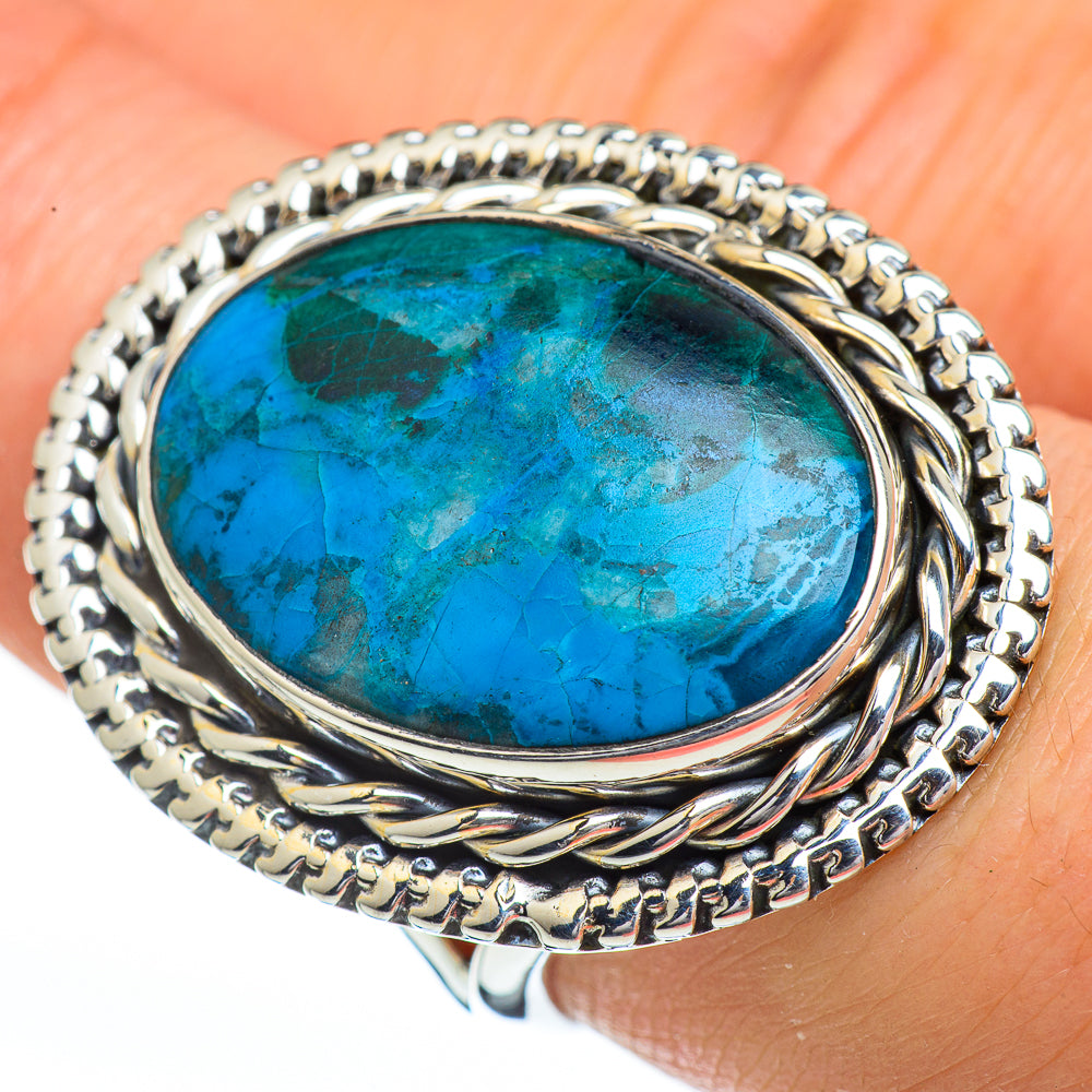 Chrysocolla Rings handcrafted by Ana Silver Co - RING45375