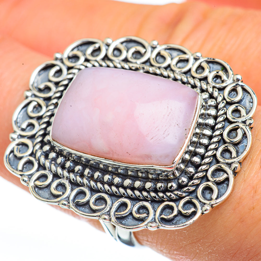 Pink Opal Rings handcrafted by Ana Silver Co - RING45391