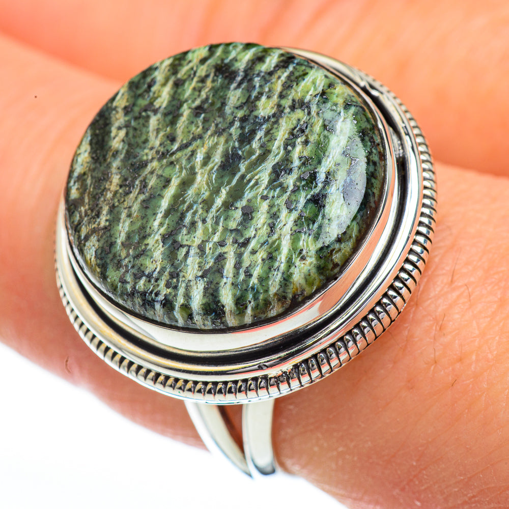Lizard Jasper Rings handcrafted by Ana Silver Co - RING45413
