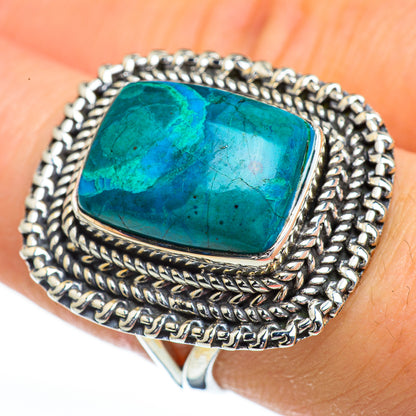 Chrysocolla Rings handcrafted by Ana Silver Co - RING45440