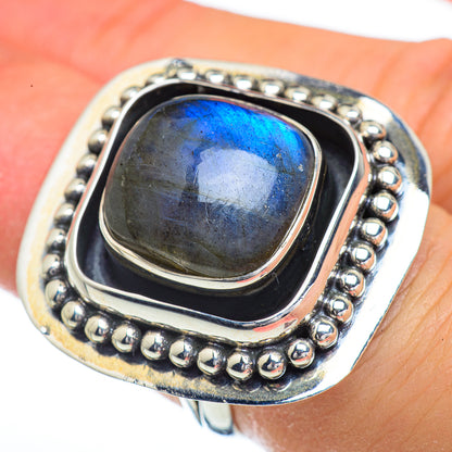 Labradorite Rings handcrafted by Ana Silver Co - RING45460