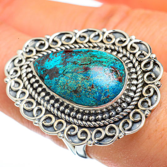 Chrysocolla Rings handcrafted by Ana Silver Co - RING45461